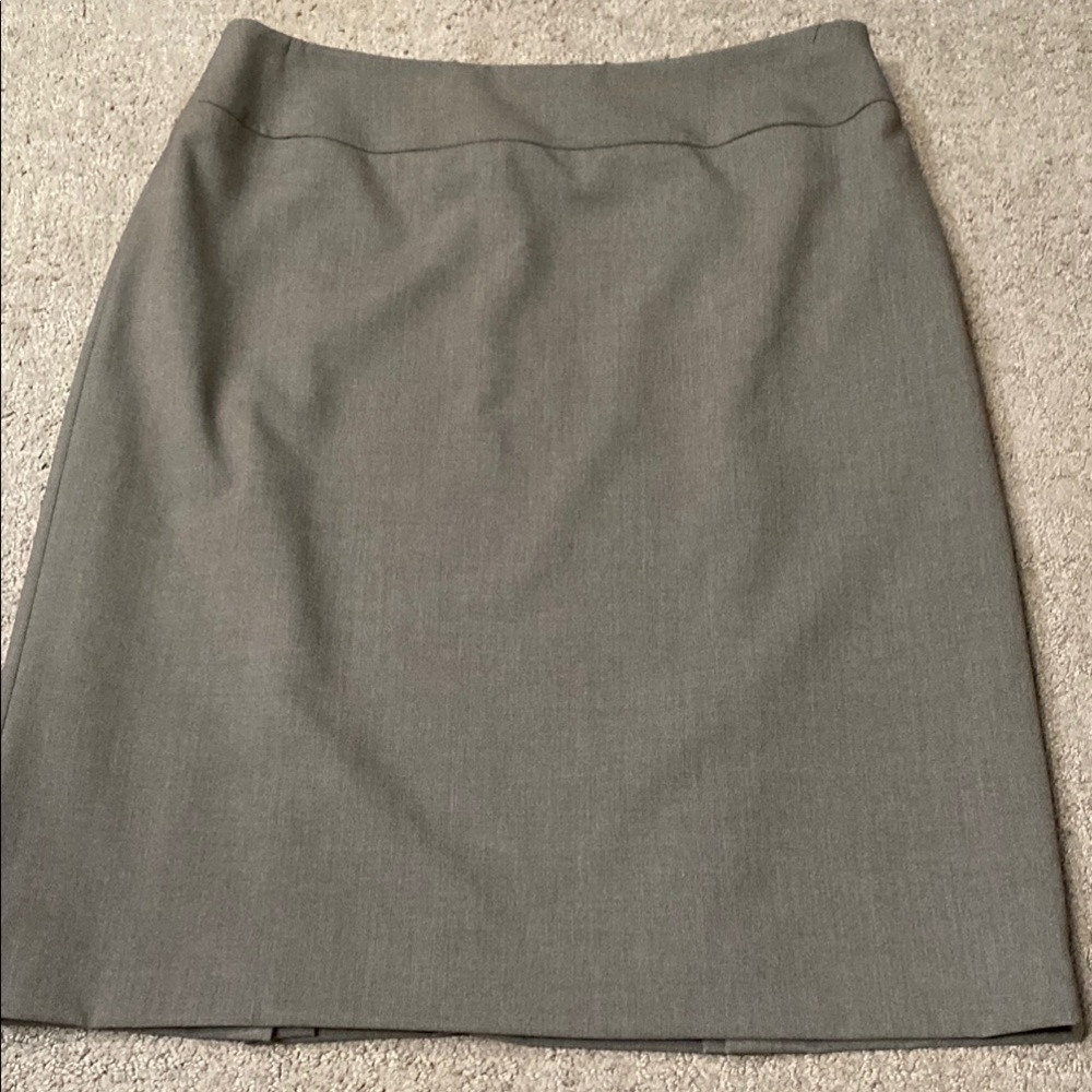 Gray Knee-Length Tehari Pencil Skirt for Work